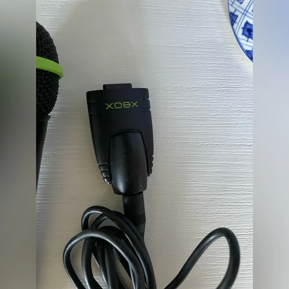 Original OG Xbox Wired Microphone with Mad Catz Microphone Adapter